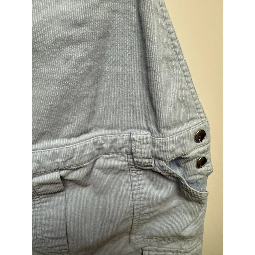 Gymboree Girls Light Blue‎ Corduroy Overalls Dress Embroidered Size 7